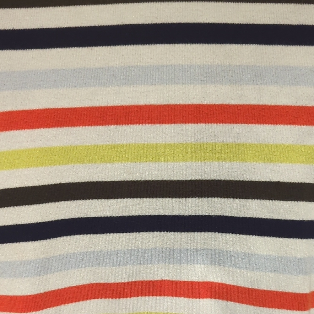 J. Crew Navy and Olive Striped Tee - Picture 3 of 3